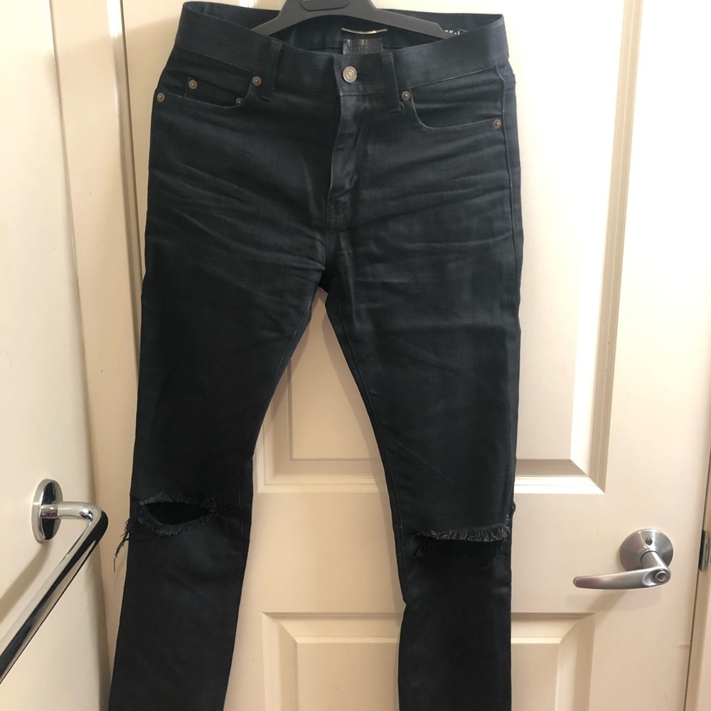 Luxury!! Yves Saint Laurent black jeans